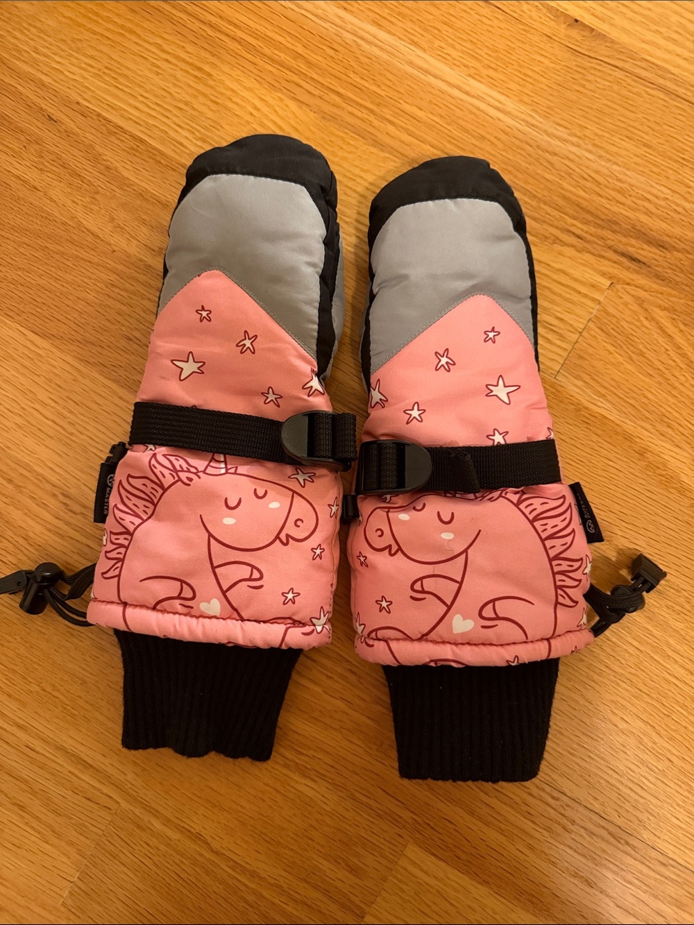 Kids Pink Unicorn Winter Mittens - size xxs - perfect for ages 6-8